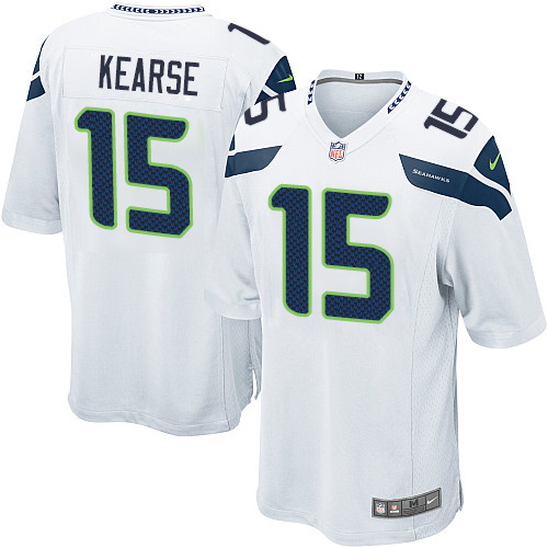 Men's Game Jermaine Kearse Nike Jersey White Road - #15 NFL Seattle Seahawks